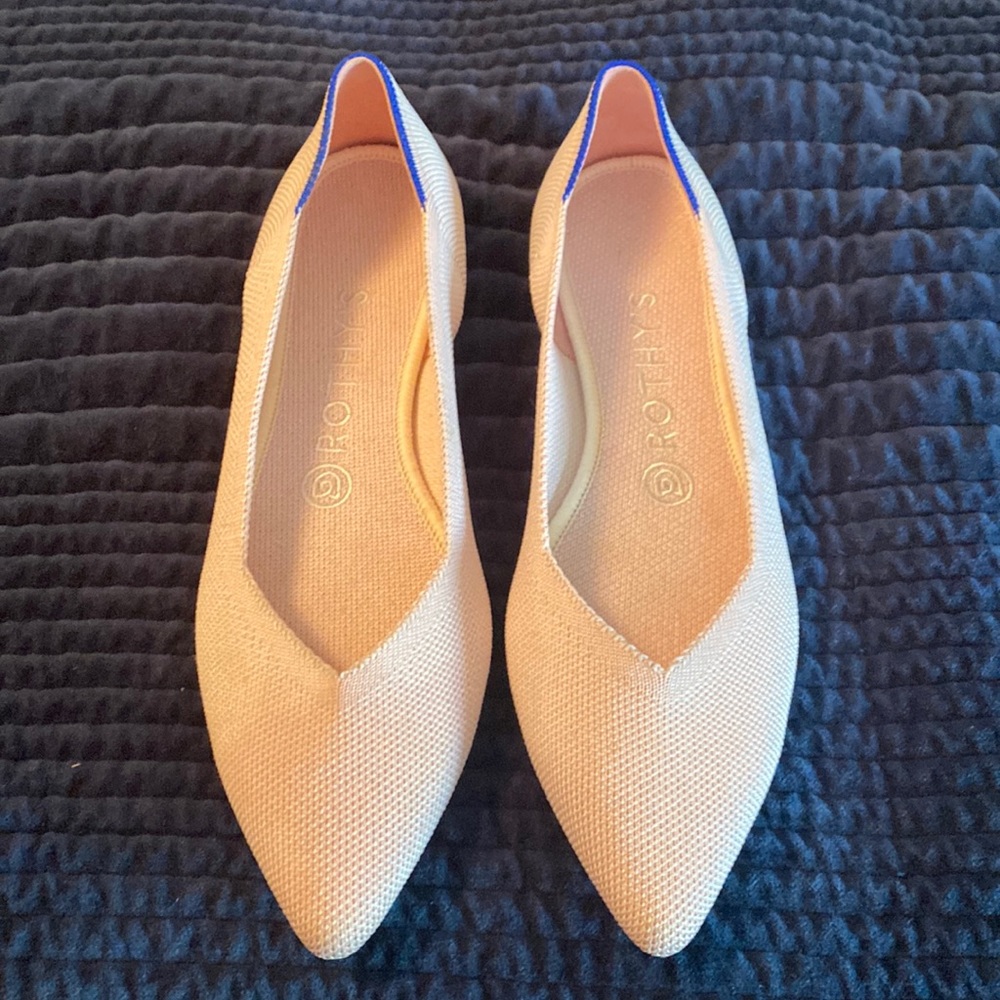Rothy’s pink point shoes
